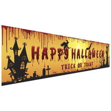Load image into Gallery viewer, SKHEK 250X48cm Latest Happy Halloween Bloody Bat Pumpkin Ghost Print Party Backdrop Hanging Banner Halloween Decor