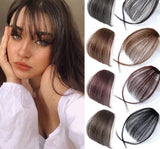 Skhek  Fake Blunt air Bangs hair Clip-In Extension Synthetic Fake Fringe Natural False hairpiece For Women Clip In Bangs