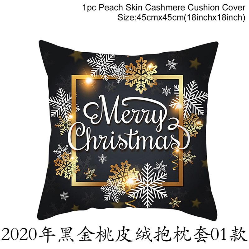 Christmas Gift Christmas Cushion Cover Christmas Ornaments Merry Christmas Decorations For Home 2021 XMAS Navidad Noel Gifts New Year 2022