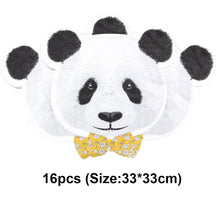 Load image into Gallery viewer, Skhek 1Set Cute Panda Series Disposable Tableware Cartoon Animal Plates Cups Napkin Baby Shower Birthday Party Decoration Supplies