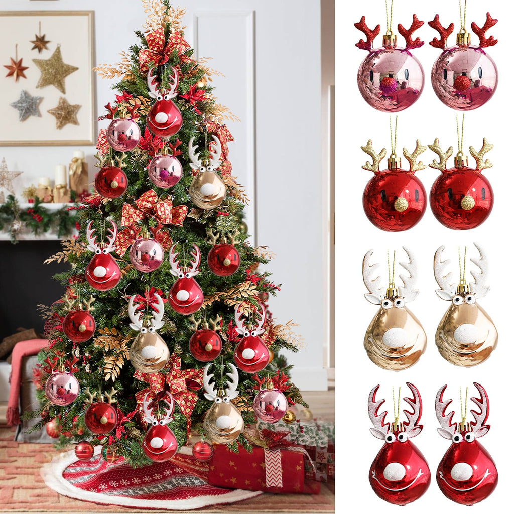 Christmas Gift Christmas Tree Hanging Elk Ball Pendant Merry Christmas Decorations For Home 2021 Xmas Ornaments Navidad Gifts New Year 2022