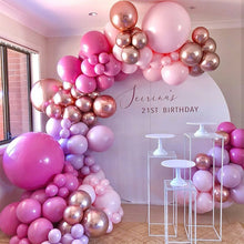 Load image into Gallery viewer, 115pcs Balloon Arch Garland Rose Gold Chorme Metallic Balloons Pink Globos Happy Birthday Party Decorations Wedding Baby shower