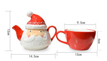 Load image into Gallery viewer, LadyCC Christmas Season Cartoon Creative Santa Claus Teapot Cup Kit Separable Ceramic Teapot