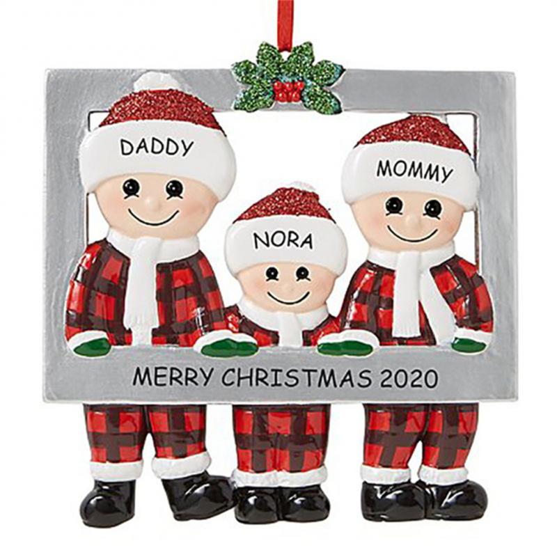 Chirstmas Decoration Meaningful Ornaments Family Members In The Shape Of Santa Family Christmas Pendant Chrstmas decoration