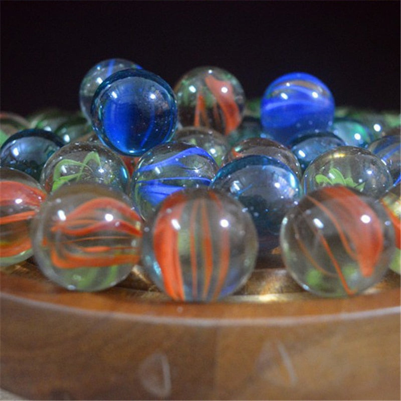 Skhek 10/20PCS 14mm Colorful Glass Marbles Kids Marble Run Game Marble Solitaire Toy Accs Vase Filler&Fish Tank Home Decor canicas