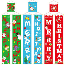 Load image into Gallery viewer, Hot Selling Christmas Decorations Facade Decoration Scene Layout Christmas Couplet Wall Cloth Door Decoration Christmas Pendant