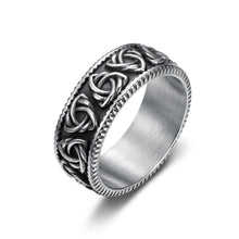 Load image into Gallery viewer, Skhek Stainless Steel Celtic Knot Totem Rings for Men Women Vintage Viking Celtic Knot Amulet Ring Punk Style Party Jewelry Party Gift