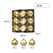 Load image into Gallery viewer, Christmas Gift 9Pcs 6cm Christmas Balls Christmas Tree Decorations Hanging For Home Decor New Year 2022 Party Small Pendant Navidad Ornaments
