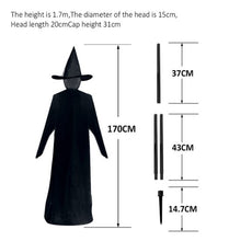 Load image into Gallery viewer, SKHEK Halloween Light-Up Witches With Stakes Halloween Decorations Outdoor Holding Hands Screaming Witches Sound Activated Sensor Decor Dropship
