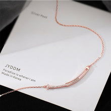 Load image into Gallery viewer, Hot Sale 925 Sterling Silver AAA Zircon Diamond Smile Necklaces Simple Design Fashion Women Jewelry Wedding Party Gift