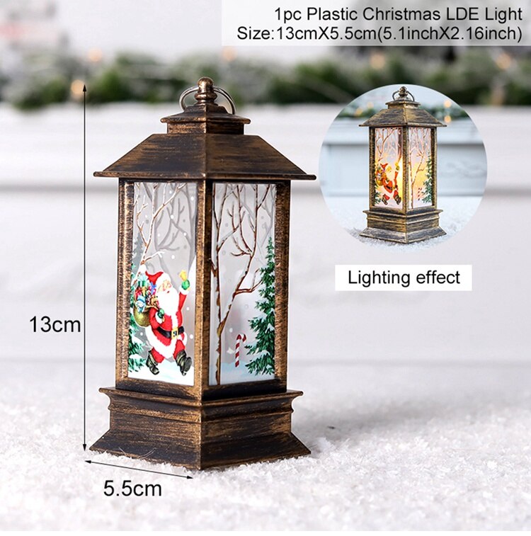 Christmas Gift PATIMATE 2021 Christmas Spinning Mental Candle Holder Candlestick Christmas Decoration For Home Happy New Year 2022 Xmas Gift