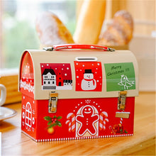 Load image into Gallery viewer, Christmas Gift Christmas Decoration Storage Box Organizer Creativity Schoolbag Packaging Gift Candy Iron Box Kids Toy For New Year Home Decor