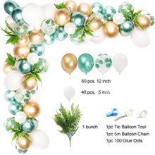 Load image into Gallery viewer, 1set Jungle Series Balloons Arch Birthday Party Decoration Green Palm Leaf Safari Party DIY Balloon Kit Wedding Accessories