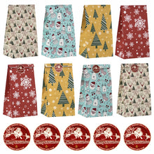 Load image into Gallery viewer, 24pcs Kraft Paper Candy Cookie Bag Santa Claus Snowman Christmas Gift Packing Bags Xmas Navidad New Year Party Decor Supplies