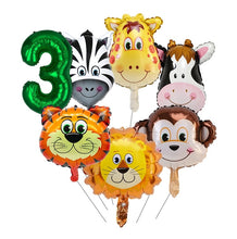 Load image into Gallery viewer, Jungle Animal Party Disposable Tableware Plates Jungle Safari Party Supplies 1st Birthday Party Decoration Kids Baby Shower