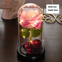 Load image into Gallery viewer, Eternal Red Rose With LED Light In Glass Dome For Wedding Party Valentine&#39;s Day Mother&#39;s Day Gift