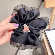 Load image into Gallery viewer, 1Pc Women Hair Bands Hair Accessories Chiffon Scrunchies for Girls Lace Dot Hair Tie Elastics Bezel Women Ponytail Headbands