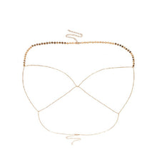 Load image into Gallery viewer, Body chain simple long necklace sexy back chain bikini waist chain girl chest chain beach vacation belly body sexy chain