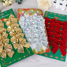 Load image into Gallery viewer, Christmas Gift 12Pcs 5cm Golden Silver Red Bow-knot Christmas Decorations for Home Christmas Decorations for Christmas Tree Ornament Navidad