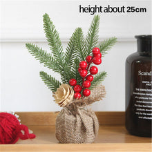 Load image into Gallery viewer, Christmas Gift Artificial Flower Leaf Decoration Gift Crafts Small Artificial Plant Desktop Home Decor Festival Party 2022 Christmas Ornaments