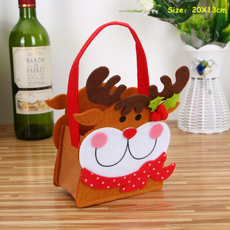 Christmas Gift Navidad Santa Sacks Gift Bag Candy Bag Crisp Bag Drawstring Handbag Bag Christmas Decorations for Home New Year 2022 Presents