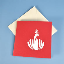 Load image into Gallery viewer, Peacock 3D Pop-Up Cards Birthday with Envelope Animal Greeting Card Postcards Handmade