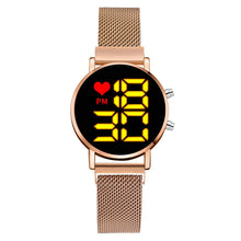 Load image into Gallery viewer, Christmas Gift Luxury Digital Women Watches Rose Gold Magnetic Mesh Strap Ladies LED Quartz Watch Female Clock Relogio Feminino Dropshipping