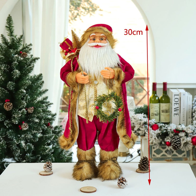 New Year 2022 Christmas Decorations For Home 30/45/60cm Santa Claus Doll Children gifts Christmas Xmas Tree Ornaments Navidad