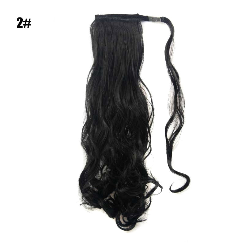 Long Straight Wrap Around Clip In Ponytail Hair Extension Heat Resistant Synthetic Pony Tail Fake Hair 24inch