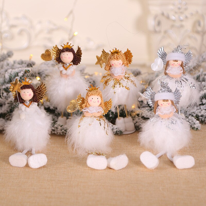 Christmas Gift 2022 New Year Christmas Angel Dolls Cute Xmas Tree Ornament Noel Deco Christmas Decorations for Home Decor Party Kid  Navidad