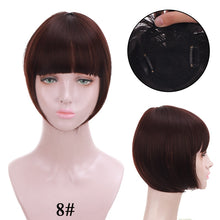 Load image into Gallery viewer, Skhek  Fake Blunt air Bangs hair Clip-In Extension Synthetic Fake Fringe Natural False hairpiece For Women Clip In Bangs