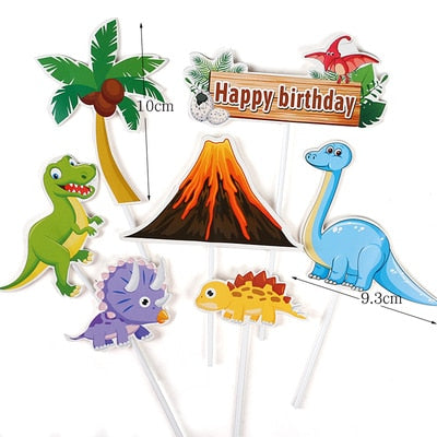 Dinosaur Theme Parti Cake Topper Dinosaur Jungle Safari Birthday Party Decor Boy Dinosaur Cake Decor Jurassic World Party Decor