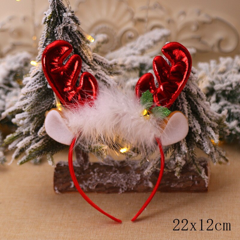 Christmas Gift Hair Accessories for Girls Christmas Headband Santa Tree Elk Ears Ornaments Xmas Party Cosplay Christmas Decorations Kids Gifts