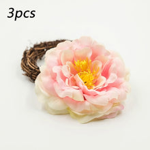 Load image into Gallery viewer, 1Set Happy Birthday Acrylic Cake Topper Artificial Silk Flowers Head Baby Shower Party Decoration DIY Gift Rose Baking Supplies