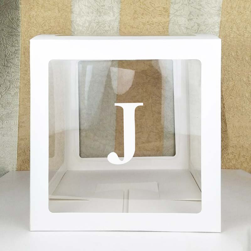 DIY Macaron Balloon Alphabet Transparent Packing Box For Wedding Props Birthday Party Decorations Kids Gift Baby Shower Supplies