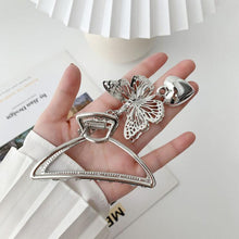 Load image into Gallery viewer, SKHEK Hollow Out Butterfly Heart Tassel Hair Pins For Women Girl Vintage Metal Silver Color Harajuku Hair Clip Jewelry Accessories New
