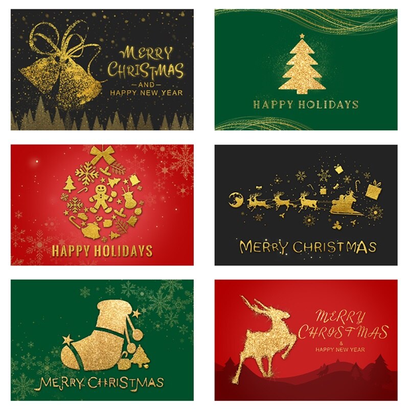 Merry Christmas Note Cards Xmas Greeting Card with Envelope Blank Inside 6x4 New Year Thank You Cards