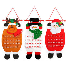 Load image into Gallery viewer, Christmas Gift Christmas Advent Calendar Santa Claus Snowman Elk Wall Hanging Christmas Calendar Home Decor Navidad New Year Xmas Ornaments