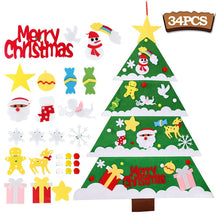 Load image into Gallery viewer, DIY Felt Christmas Tree Merry Christmas Decorations For Home 2021 Cristmas Ornament Xmas Navidad Gifts Santa Claus New Year Tree