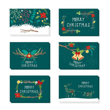 Load image into Gallery viewer, Merry Christmas Note Cards Xmas Greeting Card with Envelope Blank Inside 6x4 New Year Thank You Cards
