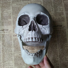 Load image into Gallery viewer, SKHEK Halloween Statues Sculptures Halloween Decorations Artificial Skull Head Model Plastic Skull Bone Scary Horror Skeleton Party Bar Ornament