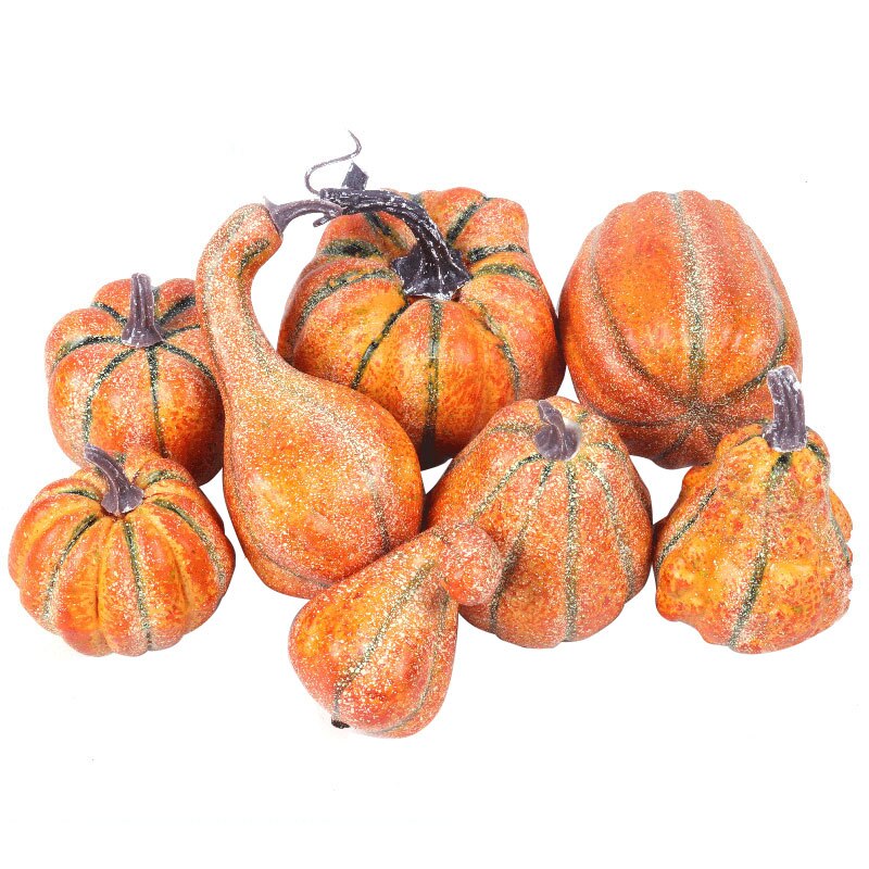 Christmas Gift Halloween Artificial Pumpkin Gourds Maple Leaves Pine Cones Autumn Decoration Wreath Fall Harvest Thanksgiving Home Decorations