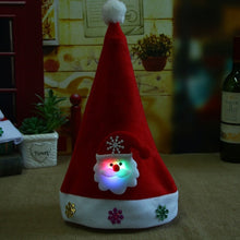 Load image into Gallery viewer, New Merry Christmas Adult Kid LED Light Up Cap Santa Claus Snowman Elk Children Hat Xmas Gift gorra de navidad bonnet pere noel