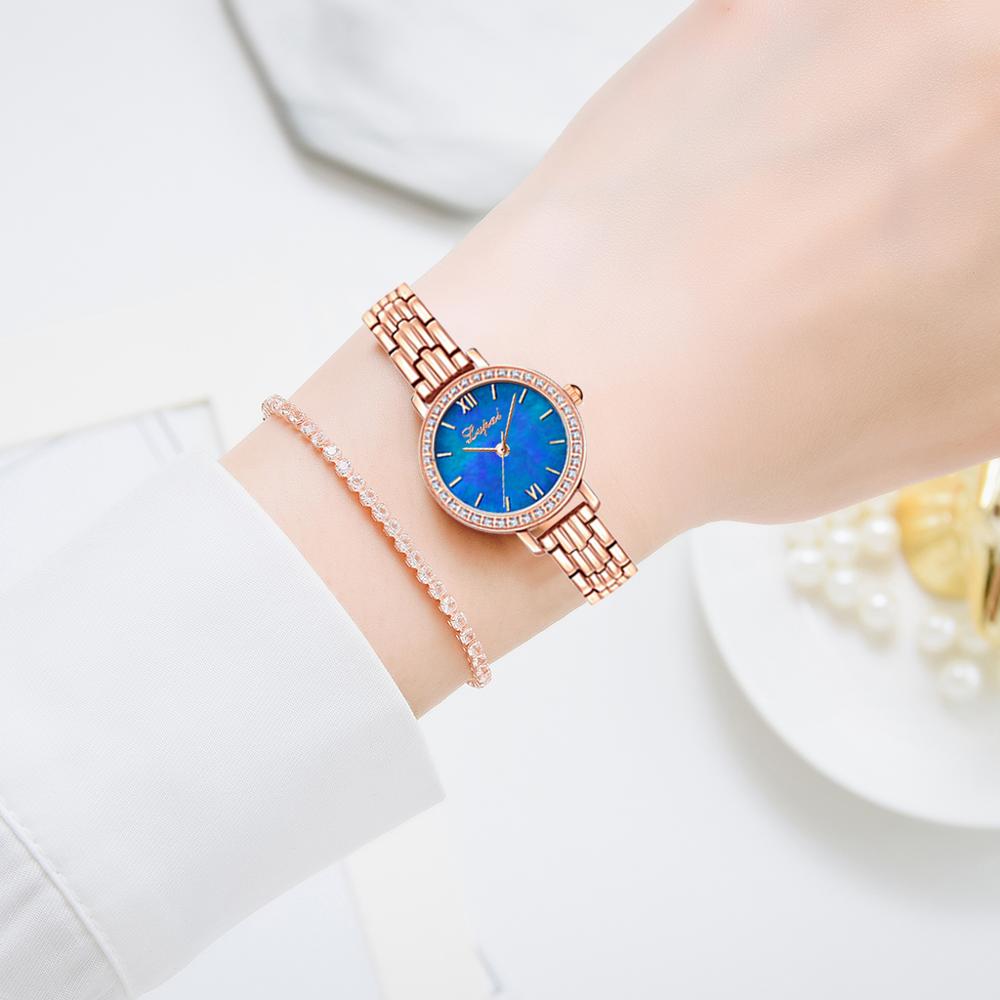 Christmas Gift Luxury Ladies Watch Diamond Bracelet Stainless Steel Chain Watch For Women Rose Gold Dress Casual Quartz Watch Clock Reloj Mujer