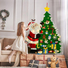 Load image into Gallery viewer, Christmas Gift DIY Felt Christmas Tree Merry Christmas Decor For Home 2021 Christmas Tree Ornament Santa Claus Kids Xmas Tree Navidad New Year