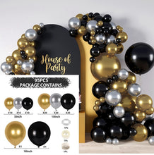 Load image into Gallery viewer, Skhek  Black Gold Balloon Garland Arch Kit Confetti Latex Balloon 30Th 40Th 50Th Birthday Party Balloons Decorations Adults Baby Shower