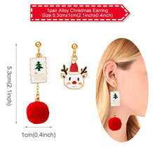Load image into Gallery viewer, Christmas Gift Santa Claus Christmas Earrings Xmas Tree Elk Merry Christmas Decoration For Home 2021 Navidad Natal Gifts Happy New Year 2022