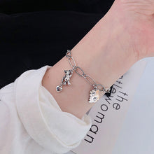 Load image into Gallery viewer, Skhek Bracelet New Fashion Vintage Punk Bear LOVE Heart Pendant Thai Silver Party Jewelry Gifts
