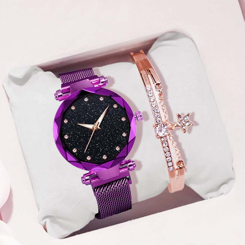 Christmas Gift Luxury Women Watches Ladies Magnetic Starry Sky Clock Fashion Diamond Female Quartz Wristwatches relogio feminino zegarek damski