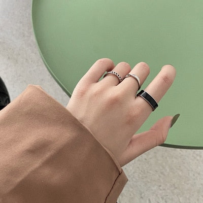 Skhek 7Pcs Simple Vintage Rings For Women Girl Gift Trendy Punk Gothic Hip Hop Knuckles Rings Set Statement Rock Cool Party Jewellery